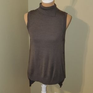 Limited High-low Sleeveless Sweater, Sz M